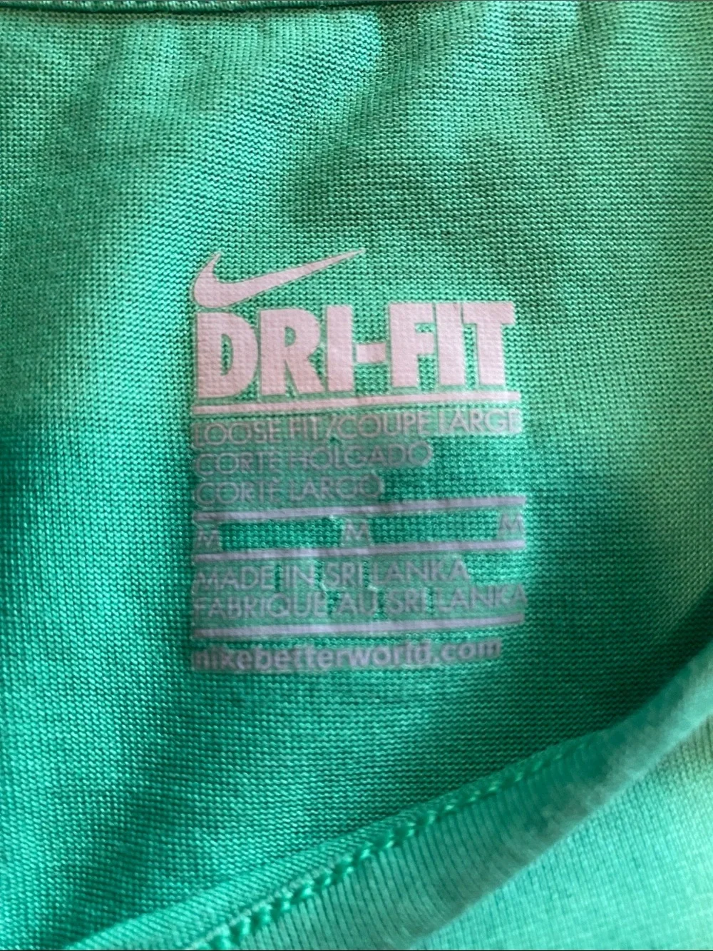 Nike Teal Green Sleeveless Tank with White Logo